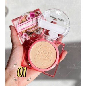 Polvo Compacto + Esponja KISS BEAUTY - 01