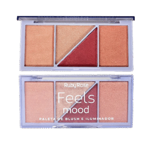 Paletita de Rubor E Iluminador Ruby Rose Feels Mood
