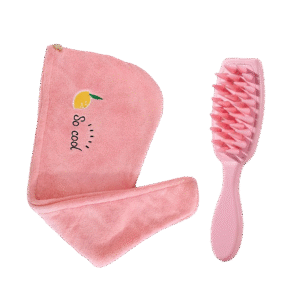 Kit Toalla Microfibra con Cepillo Capilar
