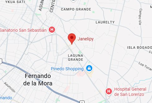 Mapa Sucursal Fernando de la Mora