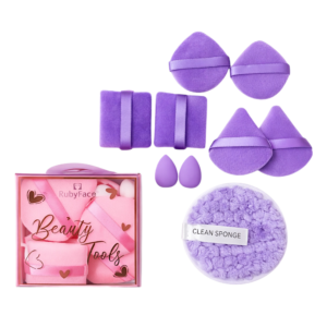 Kit de Esponja Desmaquillante Borlas RUBYFACE