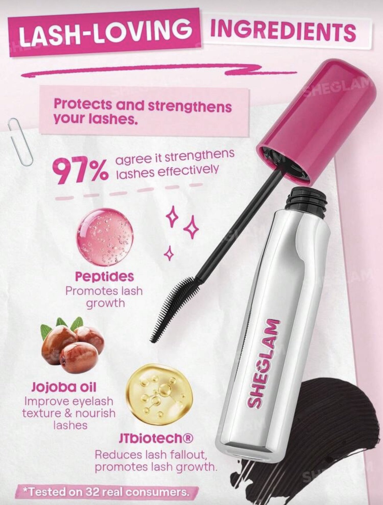 Máscara de Pestañas Lashligther SHEGLAM - Imagen 3