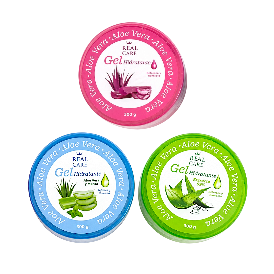 Gel Hidratante Aloe Vera Facial REAL CARE 300gr