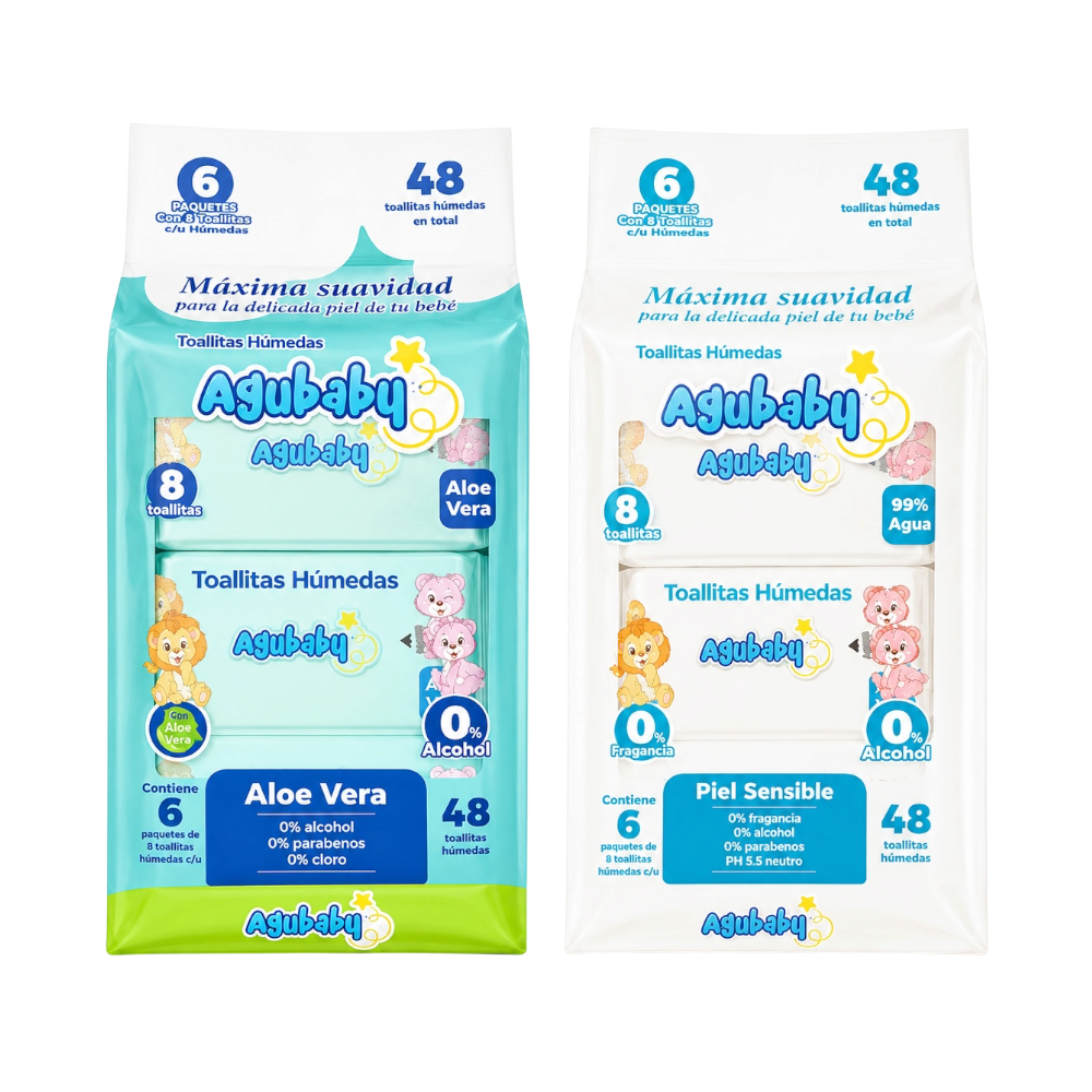 Pack 6 Mini Toallitas Agubaby
