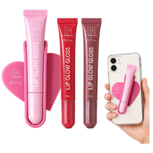 Kit de 3 Lip Gloss con soporte de Silicona Dhermosa