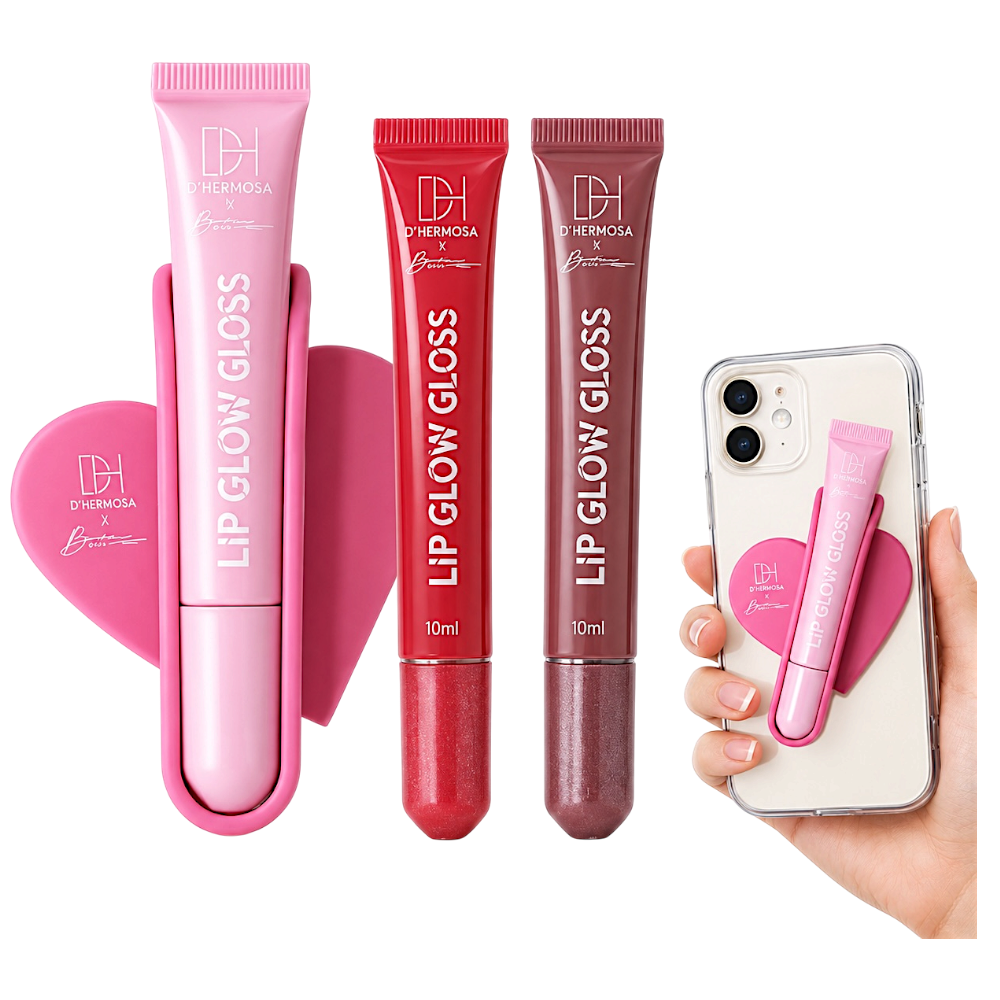 Kit de 3 Lip Gloss con soporte de Silicona Dhermosa