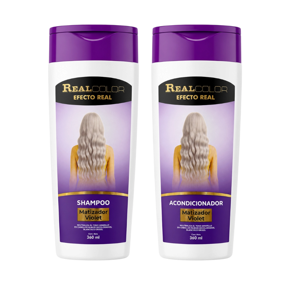 Shampoo y Acondicionador Matizador Violet REAL COLOR