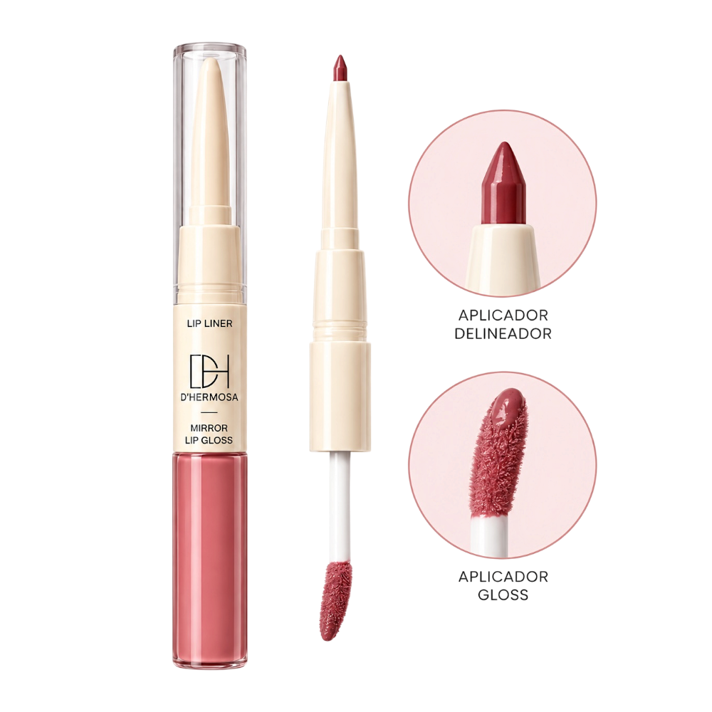 Lip Gloss con lip Liner DHERMOSA