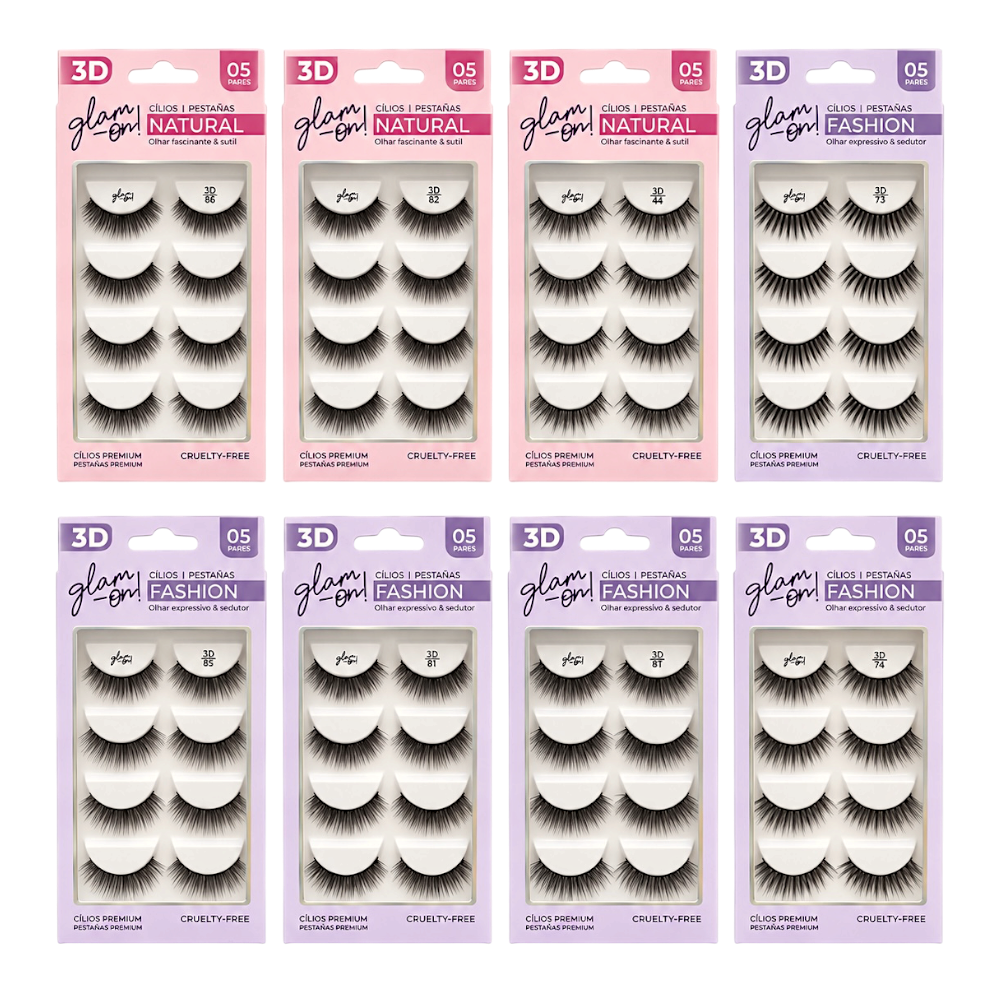 Set de 5 Pestañas GLAM ON