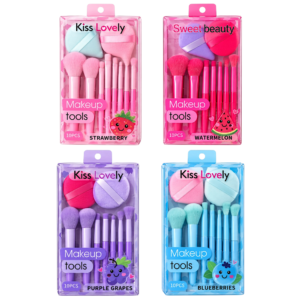 Kit de 8 Mini Brochas con Borlas KISS LOVELY
